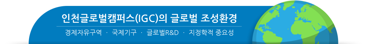 인천글로벌캠퍼스(IGC)의 글로벌 조성환경 / 경제자유구역ㆍ국제기구ㆍ글로벌R&Dㆍ지정학적 중요성